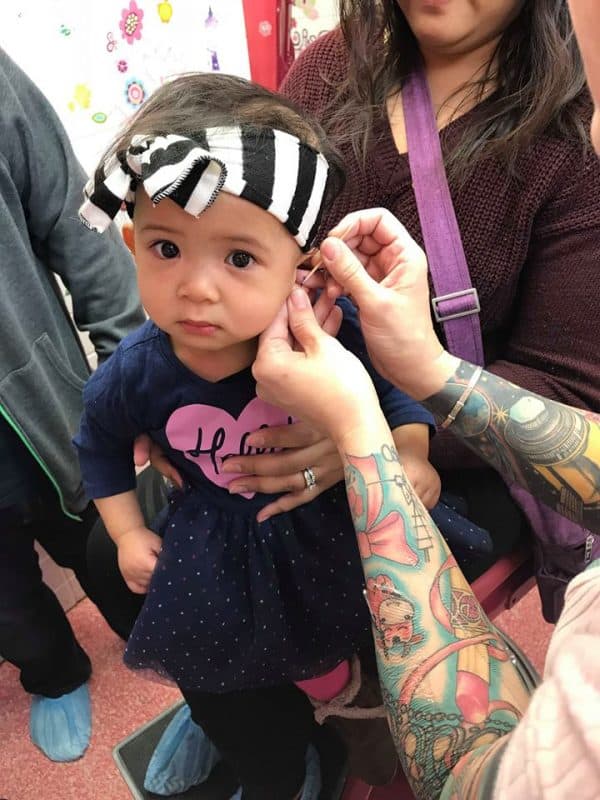 baby piercing